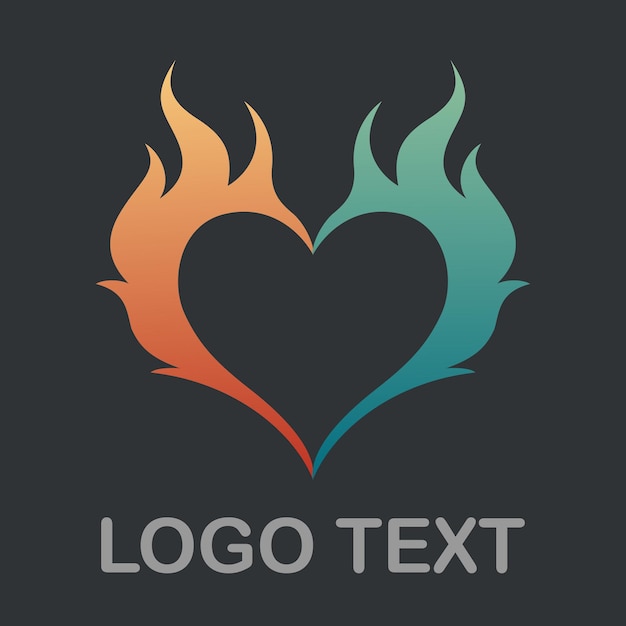 Descarga de imágenes vectoriales del diseño del logotipo Modern Heart