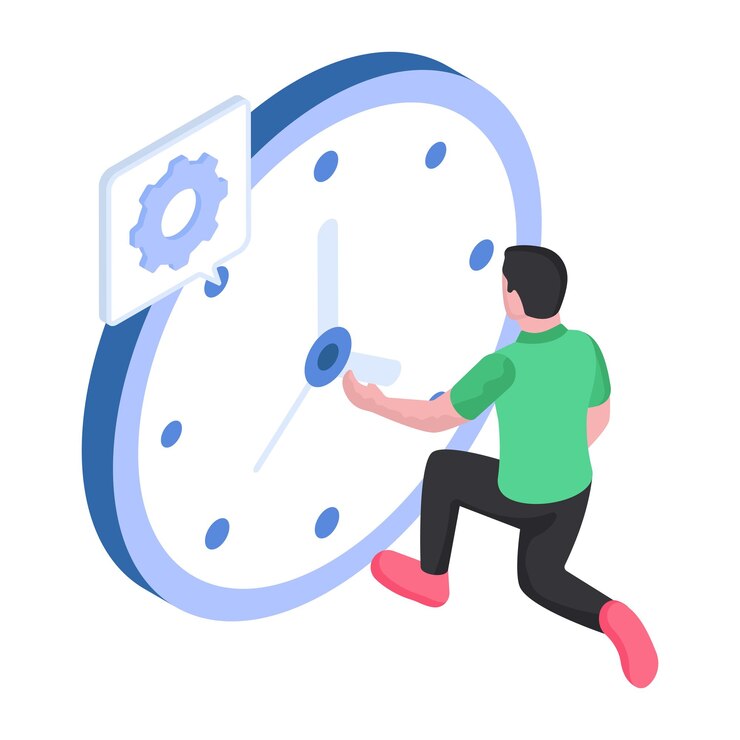 Vector descarga premium de ilustración de gestión del tiempo.