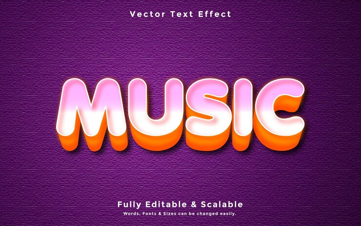 Vector descarga vectorial de efecto de texto editable en 3d