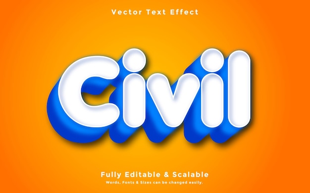 Descarga vectorial de efecto de texto editable en 3D