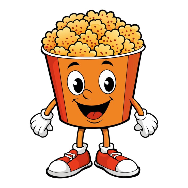 Vector descargar el archivo de eps de vectores de alimentos de palomitas de maíz de caramelo para el diseño