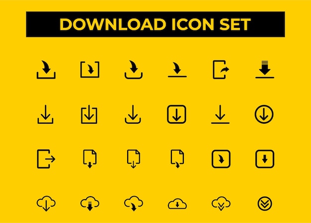 Descargar botones iconos conjunto de iconos planos