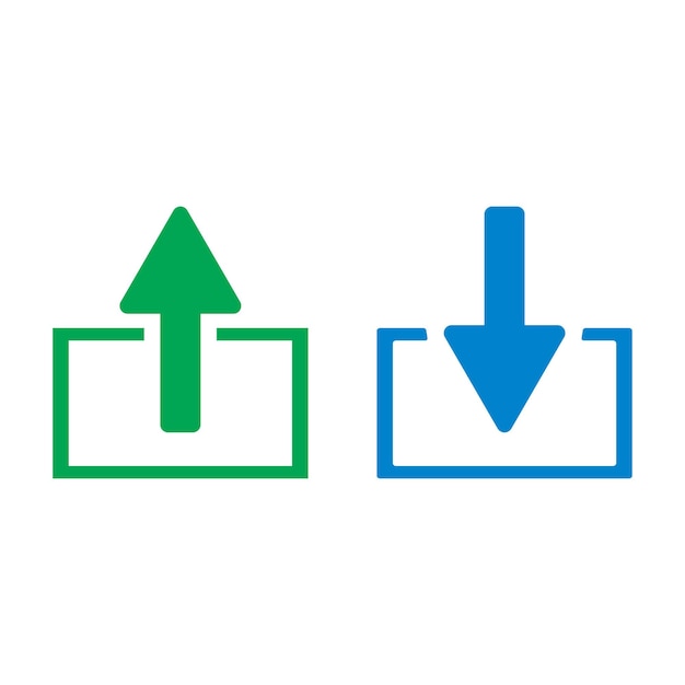 descargar y cargar plantilla de diseño de icono vectorial