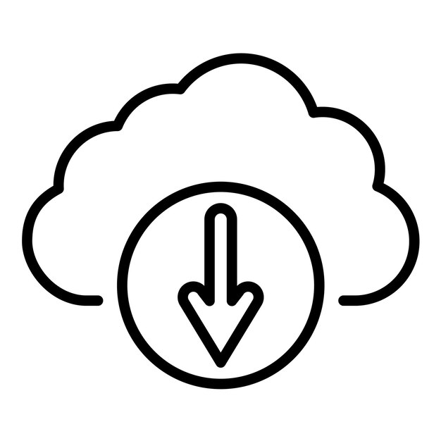 Descargar el estilo de la ilustración vectorial de la nube