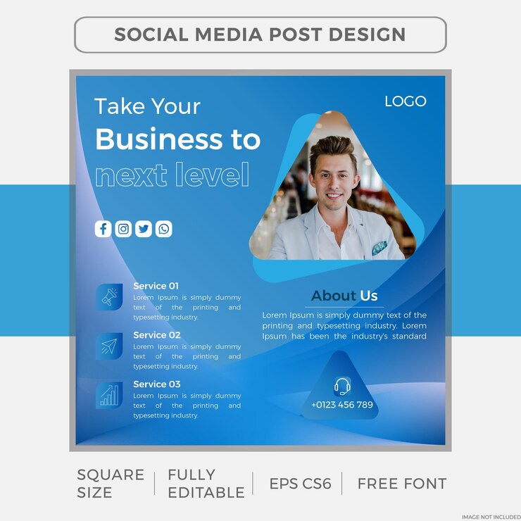Descargar el éxito Diseños de marketing de negocios vectoriales gratuitos para redes sociales Post Webinar