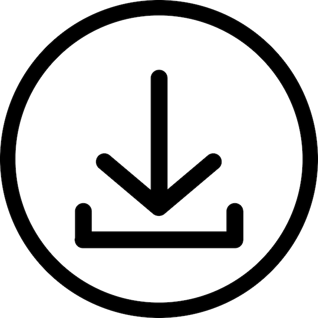 Descargar icono cargar símbolo de círculo guardar botón archivo plano para diseño de ilustración vectorial web