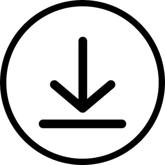 Descargar icono cargar símbolo de círculo guardar botón archivo plano para diseño de ilustración vectorial web