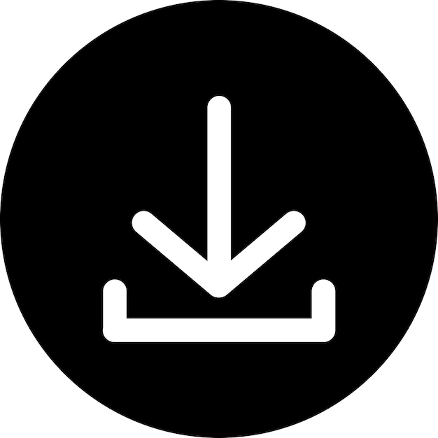 Descargar icono cargar símbolo de círculo guardar botón archivo plano para diseño de ilustración vectorial web
