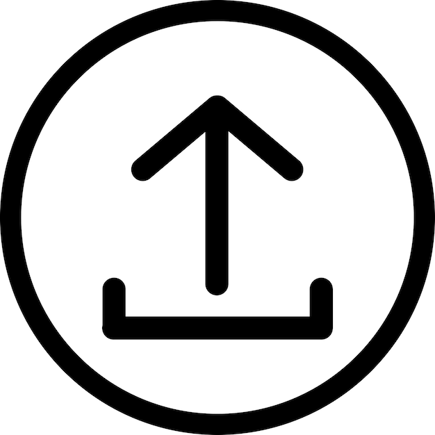 Descargar icono cargar símbolo de círculo guardar botón archivo plano para diseño de ilustración vectorial web