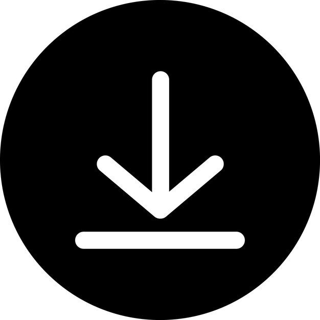 Descargar icono cargar símbolo de círculo guardar botón archivo plano para diseño de ilustración vectorial web