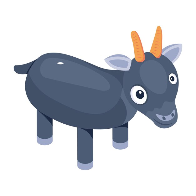 Descargar icono isométrico premium de cabra