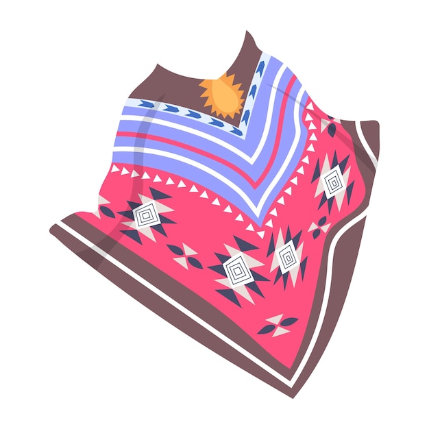 Descargar icono plano poncho mexicano