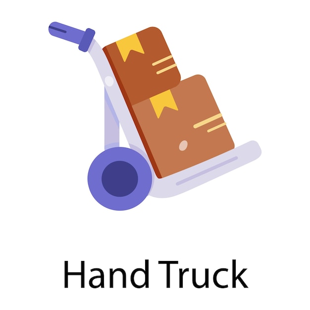 Descargar icono plano premium de carretilla de mano