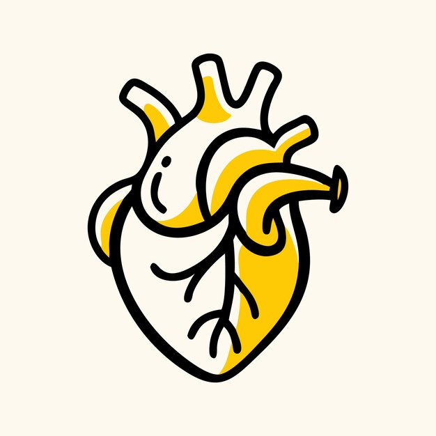 Descargar Iconos del Corazón Humano Este concepto de diseño aislado Vector Premium