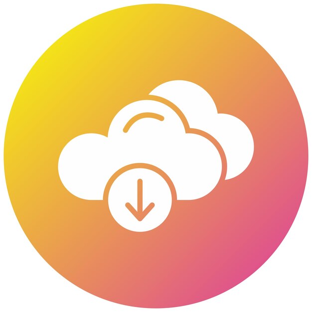 Descargar la ilustración del diseño del icono vectorial de la nube