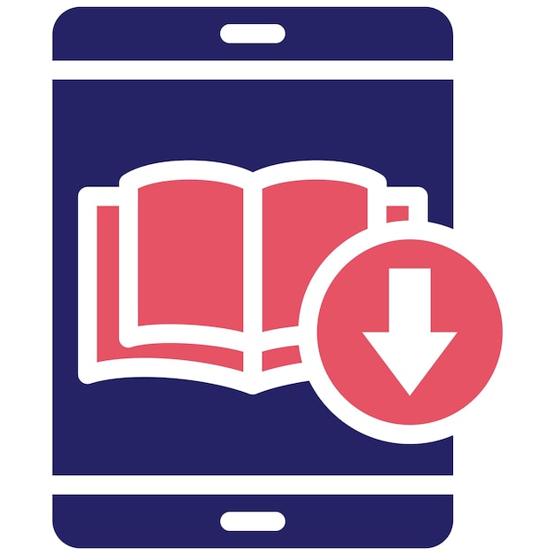 Descargar la ilustración del icono vectorial del libro del conjunto de iconos de aprendizaje
