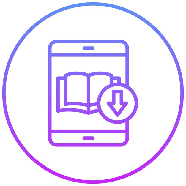Descargar la ilustración del icono vectorial del libro del conjunto de iconos de aprendizaje