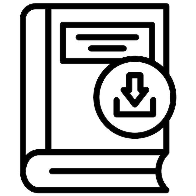 Descargar la ilustración del icono vectorial del libro del conjunto de iconos de literatura