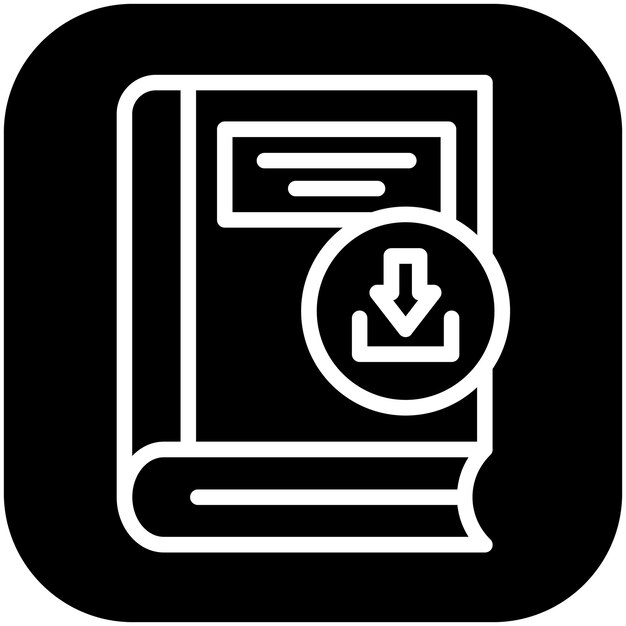 Descargar la ilustración del icono vectorial del libro del conjunto de iconos de literatura