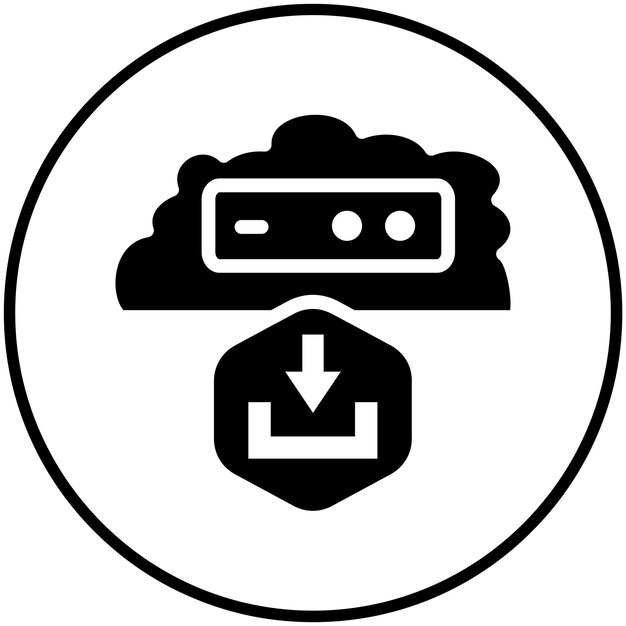 Descargar la ilustración del icono vectorial de la nube del conjunto de iconos de Cloud Computing
