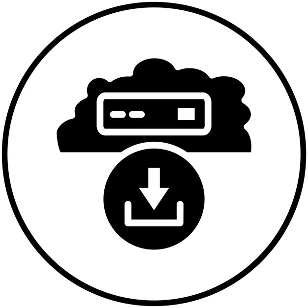 Descargar la ilustración del icono vectorial de la nube del conjunto de iconos de Cloud Computing