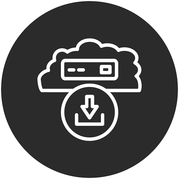 Descargar la ilustración del icono vectorial de la nube del conjunto de iconos de Cloud Computing