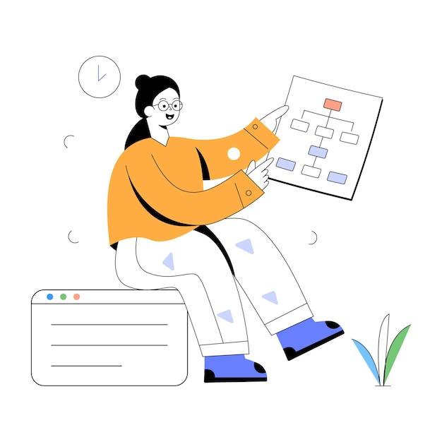 Descargar ilustración plana del flujo de trabajo