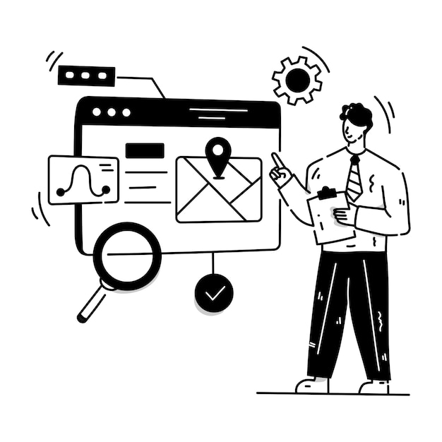Descargar ilustración premium de optimización SEO