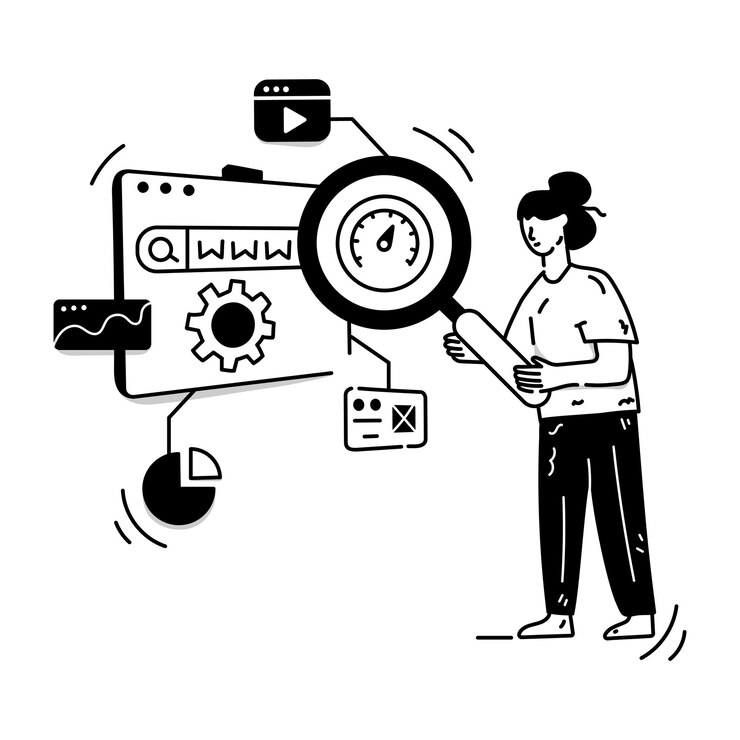 Vector descargar ilustración premium de optimización seo