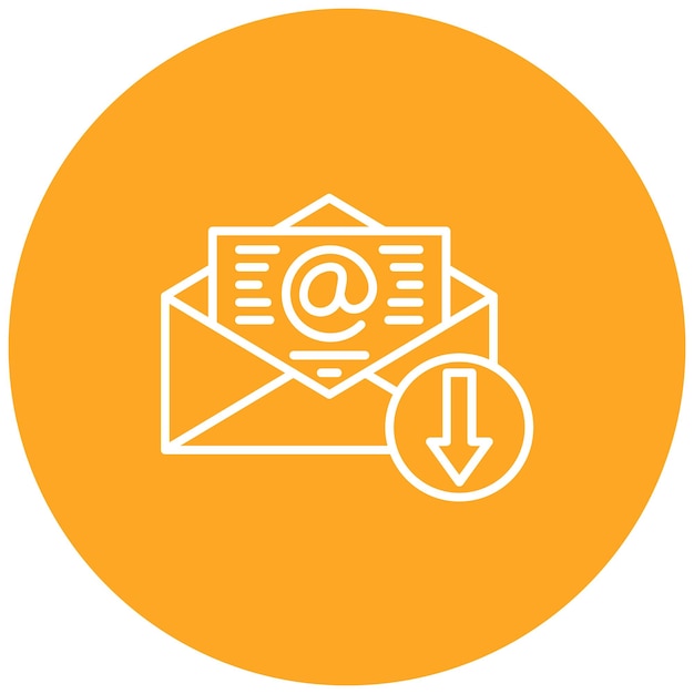 Descargar imagen vectorial de icono de correo electrónico Se puede utilizar para la interfaz de usuario
