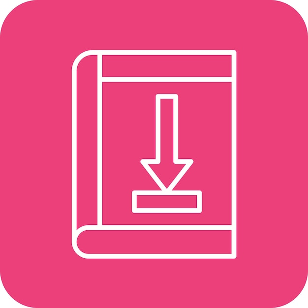 Descargar imagen vectorial del icono del libro Se puede utilizar para la educación en línea