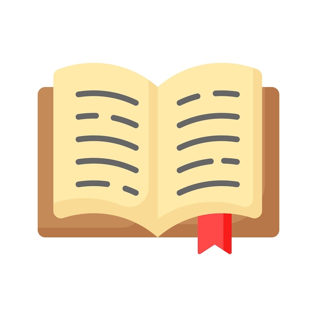 Descargar este increíble icono de libro aislado en fondo blanco