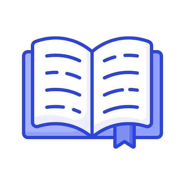 Descargar este increíble icono de libro aislado en fondo blanco