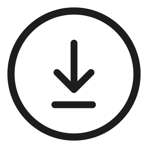 Descargar símbolo flecha dentro del círculo vector de acciones