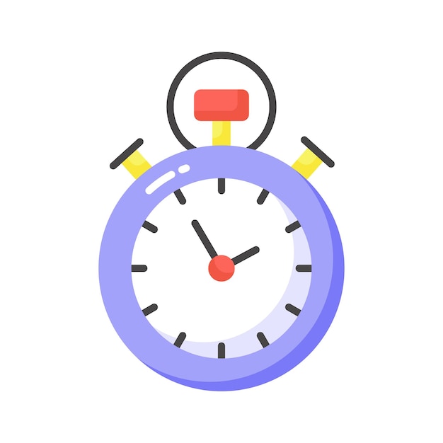 Descargar este vector premium de temporizador de cronómetro en estilo editable listo para usar icono