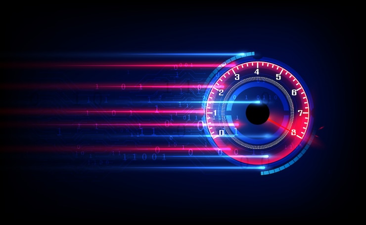 Vector descargue la barra de progreso o el indicador redondo de velocidad web.