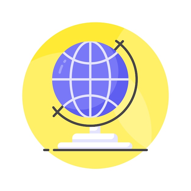 Descargue este hermoso icono diseñado del globo terrestre en estilo editable fácil de usar vectorial