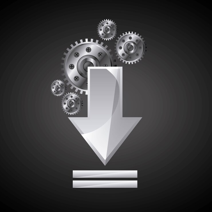 Vector descargue el icono de flecha. diseño de internet. gráfico vectorial