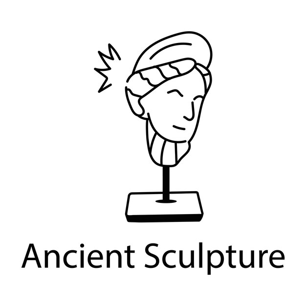 Descargue este icono de línea de una escultura antigua