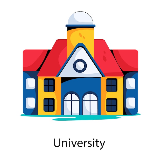 Descargue este icono plano de una universidad