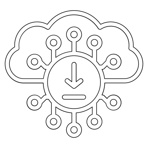 Descargue la ilustración del icono vectorial del conjunto de iconos de alojamiento web