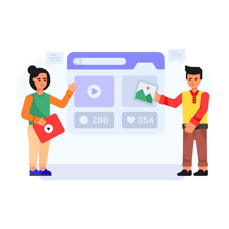 Vector descargue una ilustración de personaje plano premium de contenido atractivo