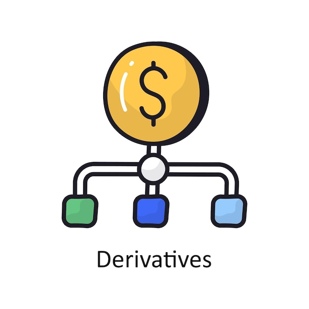 Vector descripción del contorno vectorial de derivados ilustración de diseño símbolo en fondo blanco archivo eps 10