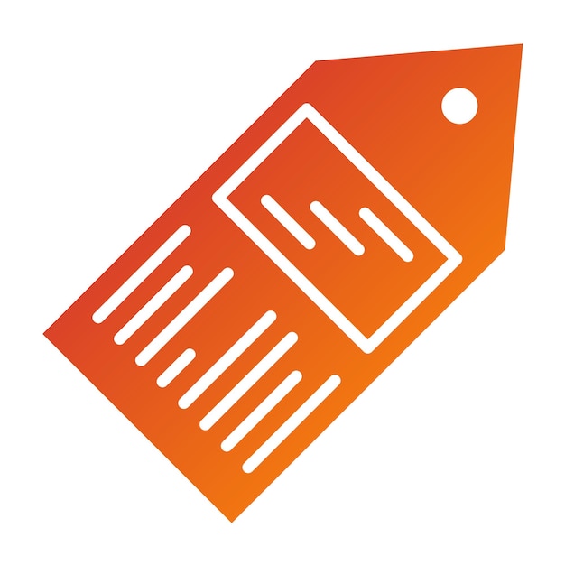 Descripción del diseño vectorial Estilo del icono de la etiqueta