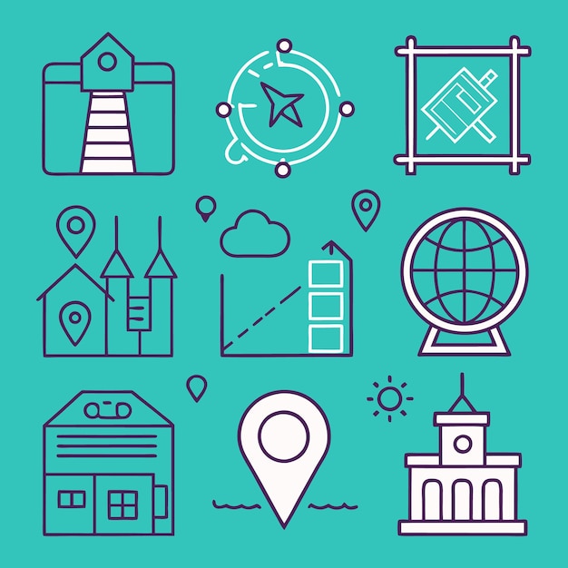 Descubra lugares Explore ciudades Guía de viaje con brújula de mapa y más