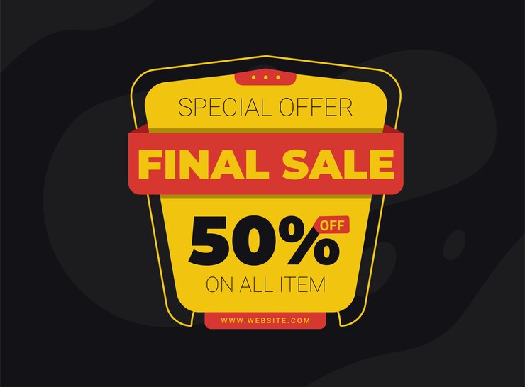 Descuento de banckground de venta final 50% de descuento para el tema de promoción de su producto