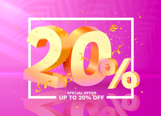 Descuento de descuento composición creativa d símbolo de venta de oro con objetos decorativos venta de confeti dorado ...