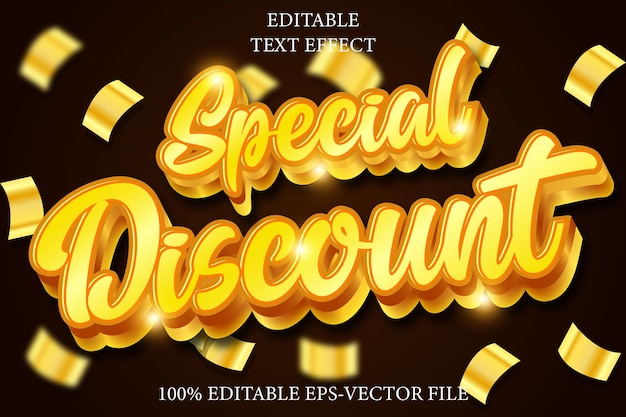 Descuento especial estilo de lujo 3D editable