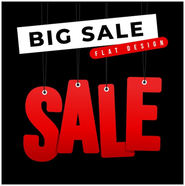 Descuento especial de venta de banners y diseño plano