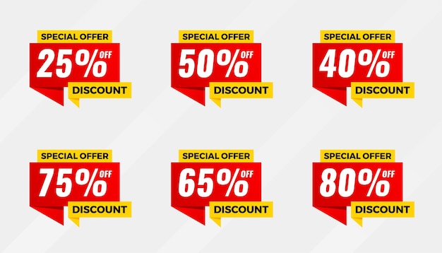 Descuento etiquetas de venta plantilla vectorial precio caída gran venta venta final flash venta fondo descuento promoción diseño de cartel de marketing para web y social